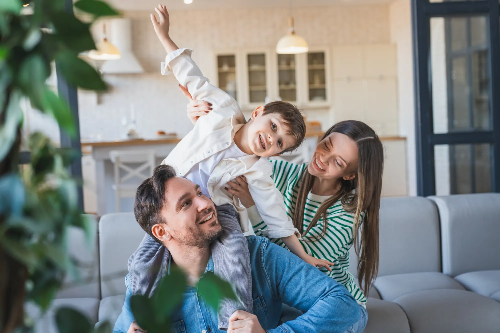 A family smiling together after a dental visit